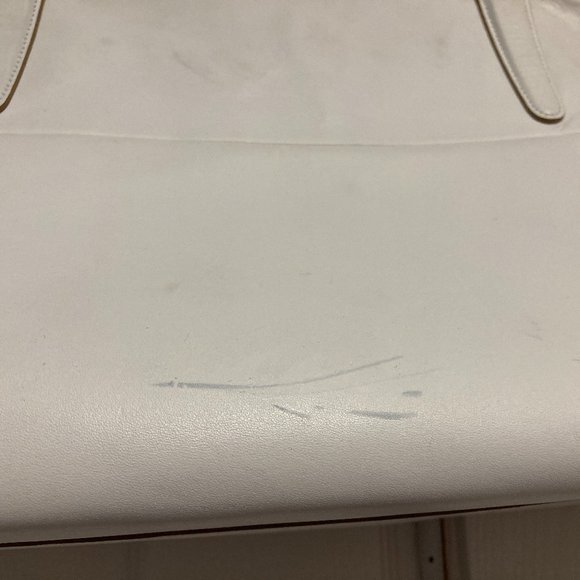 Coach White Camel/Brown Edgepaint Borough Bag Glove-Tanned Leather Satchel - Med - Picture 15 of 15